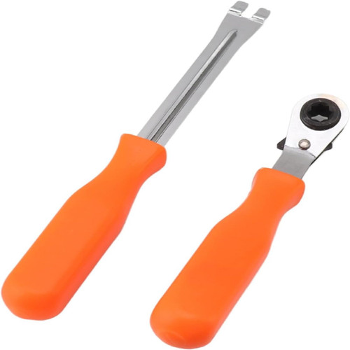 SXAOZYRS Slack Adjuster Tools, Automatic Slack Adjuster Release Tool and Fork End Release Tool 5/16'' Double Square Ratcheting Wrench, Trailer Adjustment Tool, for Air Brake System Adjustments