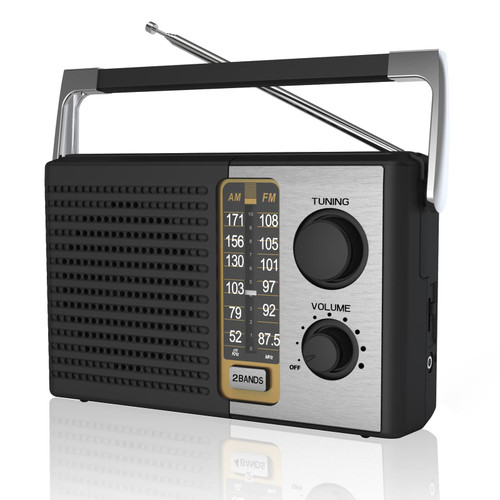 Yewrich AM FM Radio with Best Reception, Portable Battery Operated Transistor Radios, Headphone Jack, AC Powered, Suit for Senior and Home, Black Yewrich AM FM Radio with Best Reception, Portable Battery Operated Transistor Radios, Headphone Jack, AC Powered, Suit for Senior and Home, Black