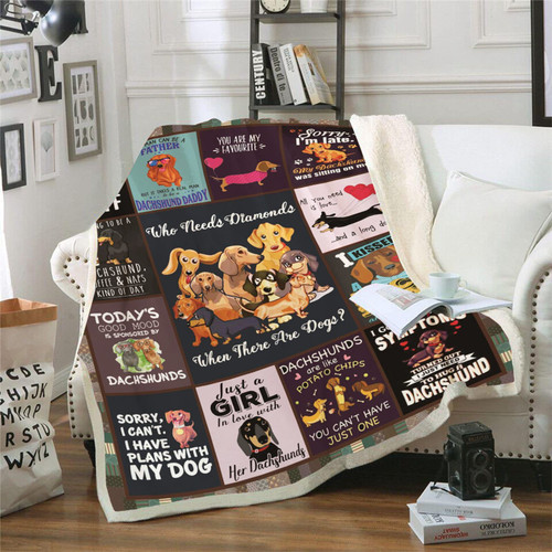 Dachshund Gifts, Dachshund Blanket, Dachshund Gifts for Women, Dachshund Gifts for Dachshund Lovers, Weiner Dog Gifts for Women, Cute Weiner Dog Soft Cozy Throw Blanket for Couch Sofa Bed 50 x 60