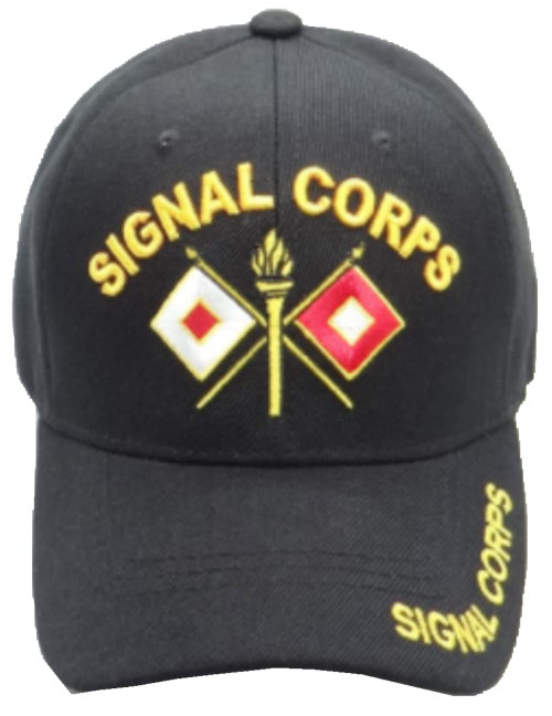 First Military Choice US Army Signal Corps Baseball Cap, Black First Military Choice US Army Signal Corps Baseball Cap, Black