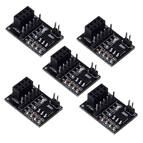 ARCELI 5pcs NRF24L01 Socket Breakout Adapter Plate Board 8PIN + Wireless Transceiver? Module ARCELI 5pcs NRF24L01 Socket Breakout Adapter Plate Board 8PIN + Wireless Transceiver? Module