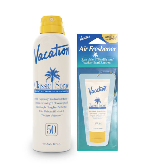 Vacation Classic Spray Sunscreen SPF 50 + Air Freshener Bundle, Broad Spectrum Sunscreen Spray, Vegan Sunblock Spray, Body Spray with SPF, Spray Sunscreen SPF 50, 6 fl. Oz. Vacation Classic Spray Sunscreen SPF 50 + Air Freshener Bundle, Broad Spectrum Sunscreen Spray, Vegan Sunblock Spray, Body Spray with SPF, Spray Sunscreen SPF 50, 6 fl. Oz.