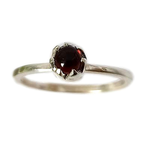 Navya Craft Garnet Round 925 Solid Sterling Silver Handmade Women Ring boho Statement Ring Size 4 to 13 Jewelry Christmas Anniversary Birthday Valentine Day Gift wife mother sister her