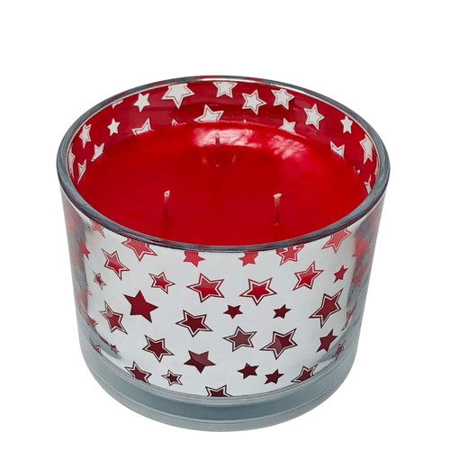 Gold Canyon Specialty - Ripe Melon Scented Candle, Star Print Decorative Jar