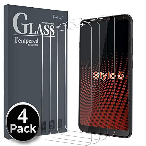 Ferilinso Screen Protector for LG Stylo 5,[4 Pack] Tempered Glass Screen Protector with Lifetime Replacement Warranty