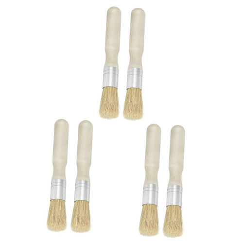TEHAUX 6 Pcs Watercolor Brush Drawing Varnish Paint Brush Brushes Nylon Paint Brush Oil Stains Paint Brush Wax Finishing Brush Chalk Board Paint Paint Acrylic Brush Wooden Clean