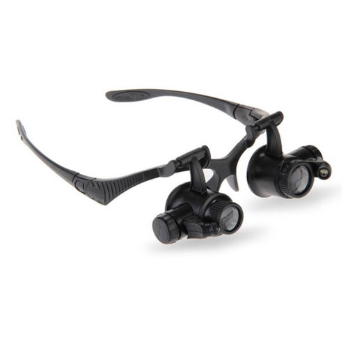 EXCEART Led Magnifying Glass Jewelry Loupes Jewelry Magnifying Glass Watch Repair Magnifier Loupe Double Eye Magnifier Led Magnifier 20x Glasses