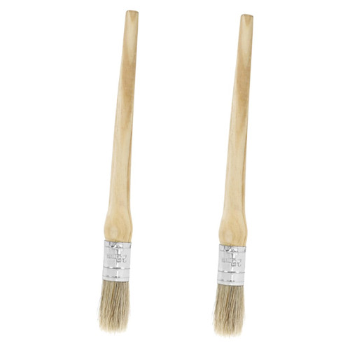 Lurrose 4 Pcs Round Paint Brush Wooden Stencil Stain Paint Brushes Acrylic Painting Brush Art Painting Brushes Wood Handle Circle Stencils Oil Painting Brush Acrylic Brush Bristles Natural