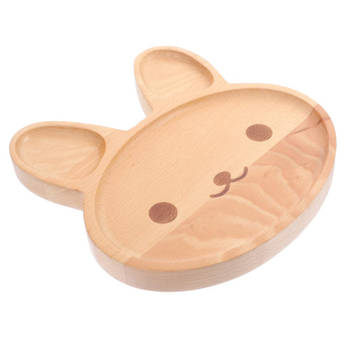 HEMOTON Rabbit Tray Dinner Plate Kids Wooden Tray Bathroom Towel Tray Wood Plates for Food Appetizer Platter Wood Serving Plate Cheese Plates Wooden Drink Tray Board Fruit Tree Baby