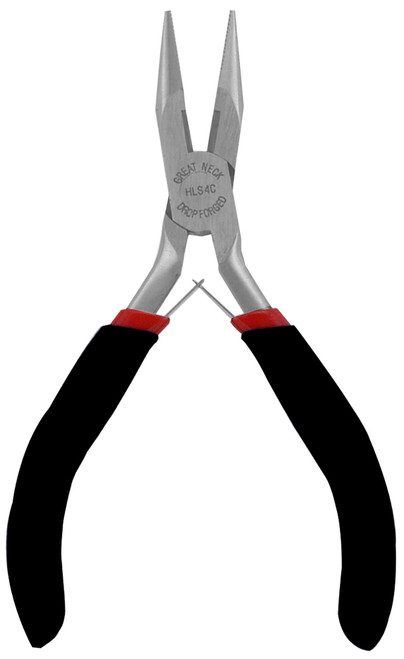 GreatNeck HLS4C 4-1/2 Inch Long Nose Pliers with Side Cutter