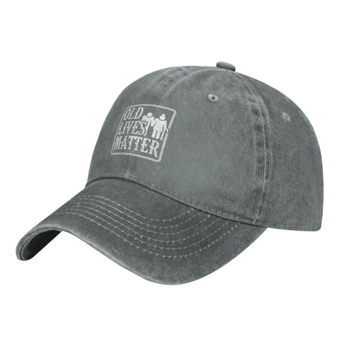Old Lives Matter Baseball Cap Casual Mans Womens Baseball Hat Washable Adjusting Buckle of Metal Baseball Cap Gray