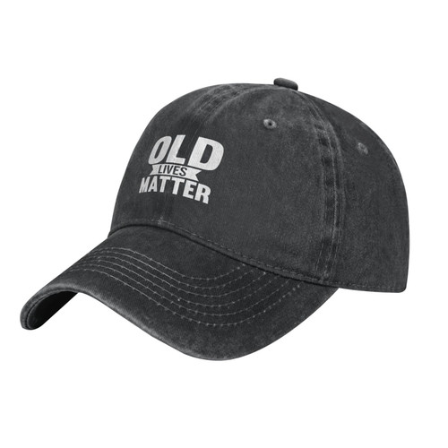 Old Lives Matter Baseball Cap Casual Men's Woman Baseball Cap Washable Adjusting Buckle of Metal Baseball Hats Black