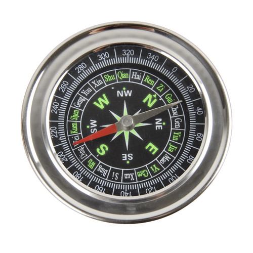 VEMMIO Compass Large Stainless Steel Compass Compass Mountaineering Adventure Function Multi Compass