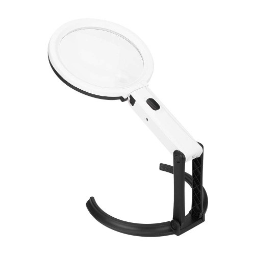 LED Magnifying Desk Lamp, 130mm Thick Table Magnifier Lighted Foldable Design Magnifying Glass Lamp for Reading, Studying, Working, Two Level of Magnification 1.8X and 5X LED Magnifying Desk Lamp, 130mm Thick Table Magnifier Lighted Foldable Design Magnifying Glass Lamp for Reading, Studying, Working, Two Level of Magnification 1.8X and 5X