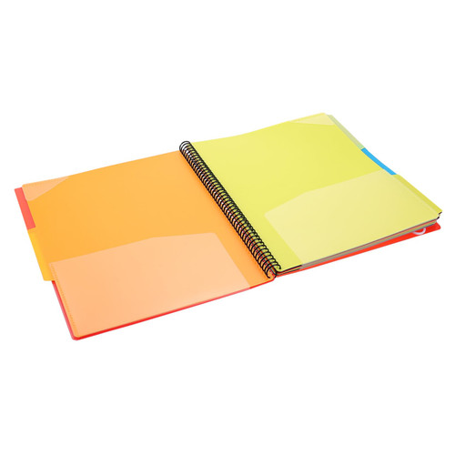 VILLCASE Coil Notebook Folder File Folder with Tabs File Binder Pressboard Binder Organizer Binder Spiral Folder Document Dividers Document Organizer Binder Test Paper Holder Office Pp