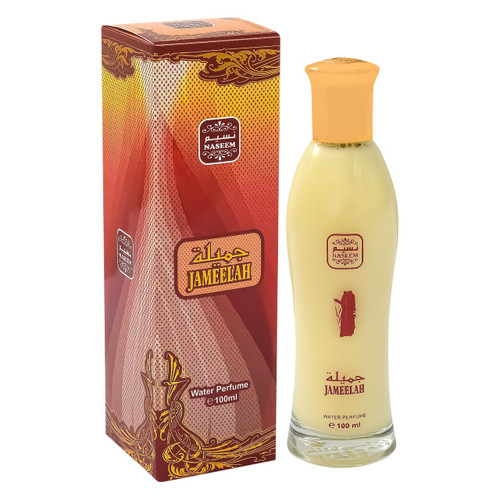 Naseem Jameelah Water Perfume Alcohol Free with composition of Rose Jasmine Fruity Sandalwood Musk Long Lasting Arabian Fragrance for Women Extrait de Parfum 3.4 Fl Oz