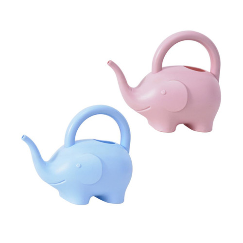 2pcs Watering can Gardening Tools Watering Flower Plastic Watering Pot Kids Garden Water can Elephant Watering Pitcher Bottle Sprayer Shower Pot pp Metal Child