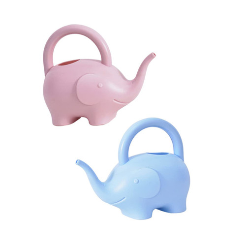 MERRYHAPY 2pcs Watering Can Metal Waterbottle Flower Plastic Watering Pot Metal Water Jug Elephant Watering Pitcher Garden Water Can Kids Garden Tool Container Pp Child Household