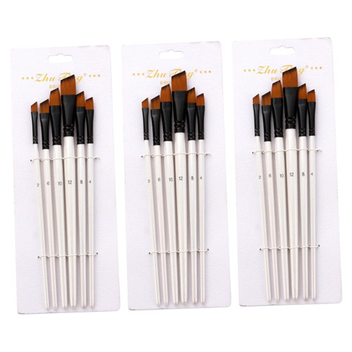 LALAFINA 18 Pcs Nylon Brush Set Fine Detail Brush Canvas Painting Brush Watercolor Brush Oil Painting Brush Drawing Brush Extra Fine Paint Brush Oil Paint Brushes Suite Child Hair Wooden