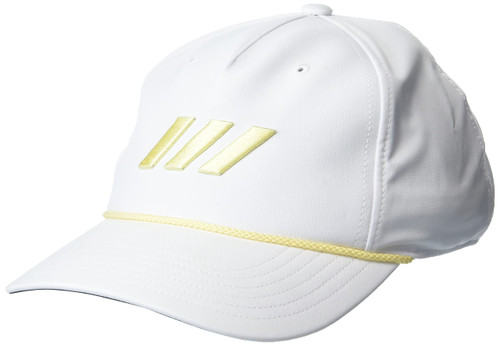 adidas Golf Standard W 5 Panel Rope, White/Almost Yellow, OSFW