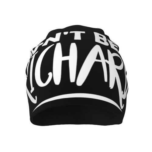 Techpo Don't Be A Richard Beanie Hat Men/Women Comfy Skull Cap Casual Skiing Hat Warm Knit Hat for Black