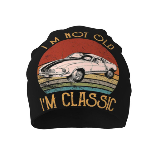 I'm Not Old I'm Classic Beanie Hat Men/Women Comfy Skull Cap Casual Skiing Hat Warm Knit Hat for Black