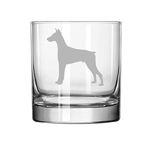 MIP Brand 11 oz Rocks Whiskey Highball Glass Doberman