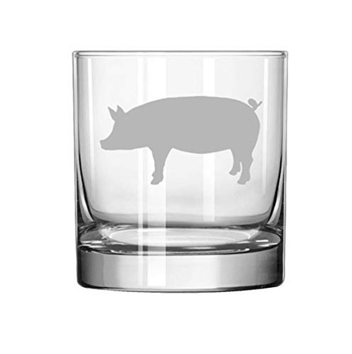 MIP Brand 11 oz Rocks Whiskey Highball Glass Pig MIP Brand 11 oz Rocks Whiskey Highball Glass Pig