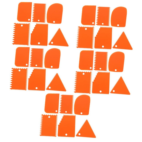 EXCEART 30 Pcs Ceramic Spatula Pottery Sculpting Tool Clay Scraping Tool Clay Scrapers Cake Icing Scrapper Pottery Tools Cake Decorating Supplies Clay Making Tools Plastic Jagged Sludge