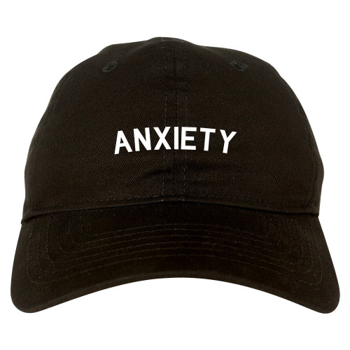 FASHIONISGREAT Anxiety Anxious Dad Hat Baseball Cap Black