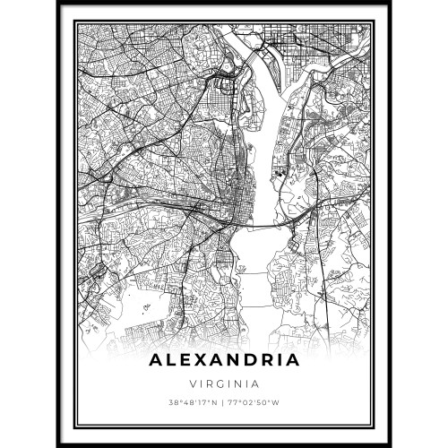 Skanndi Alexandria Map Print, Virginia VA USA Map Art Poster, Washington DC Modern Wall Art, Street Map Artwork 9x11 Skanndi Alexandria Map Print, Virginia VA USA Map Art Poster, Washington DC Modern Wall Art, Street Map Artwork 9x11