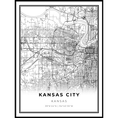 Skanndi Kansas City Map Print, Kansas KS USA Map Art Poster, Modern Wall Art, Street Map Artwork 9x11 Skanndi Kansas City Map Print, Kansas KS USA Map Art Poster, Modern Wall Art, Street Map Artwork 9x11