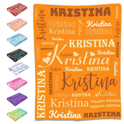 Personalized Custom Name Blankets for Kids Baby Boys Girls Adults Customized Throw Blanket with Name Gift for Christmas Birthday Valentines Day,Orange Personalized Custom Name Blankets for Kids Baby Boys Girls Adults Customized Throw Blanket with Name Gift for Christmas Birthday Valentines Day,Orange