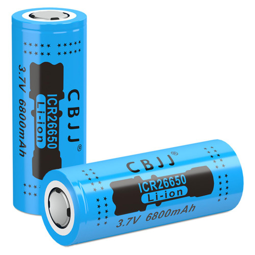 CBJJ 26650 3.7V Rechargeable Battery 6800mAh 26650 Battery 3.7V Li-ion Rechargeable Battery for Flashlights & Toys (Blue, 2 Pack)