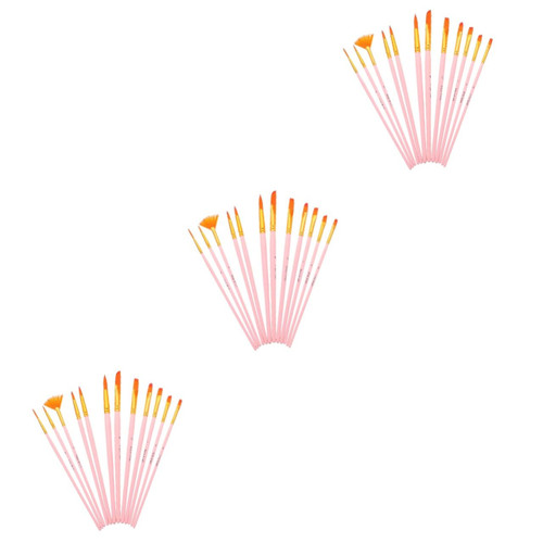 VILLCASE 36 Pcs Paintbrush Acrylic Brush bristles Drawing Edge Painting Brushes Oil Paint Brush The face Rock Kids Paint Brush Multipurpose Oil Paint Brushes Brush Set Oil Brushes Paint