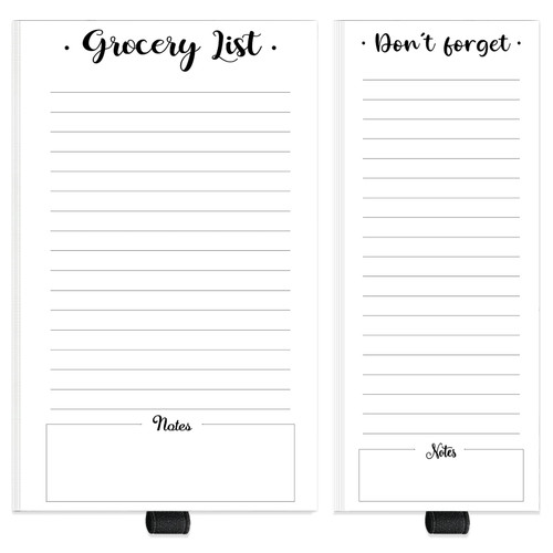 100 Sheets Magnetic Fridge Notepad for Grocery with Pen Holder Magnetic List Notepads Magnetic Fridge Notepad Magnet List Pad for Fridge Magnet Notepad for Shopping