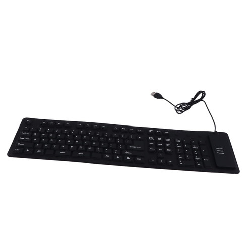 Gatuida Roll 109 Key Silicone Folding Keyboard Waterproof Keyboard Computer Keyboard Portable Keyboard Silicone Keyboard External Keyboard Flat Keyboard USB Silica Gel Travel
