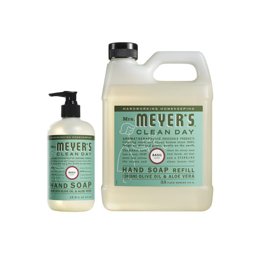 MRS. MEYER'S CLEAN DAY 1 Hand Soap, 1 Refill Variety Pack Scent (Basil)