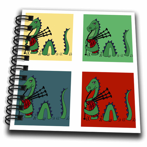 3dRose Funny Loch Ness Monster Playing Bagpipes Music 4 Block Art for... - Drawing Books (db-371651-3)