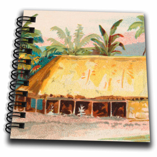 3dRose Traditional Samoan House Fale Home Samoa Islands Polynesian Art - Drawing Books (db-371852-3)