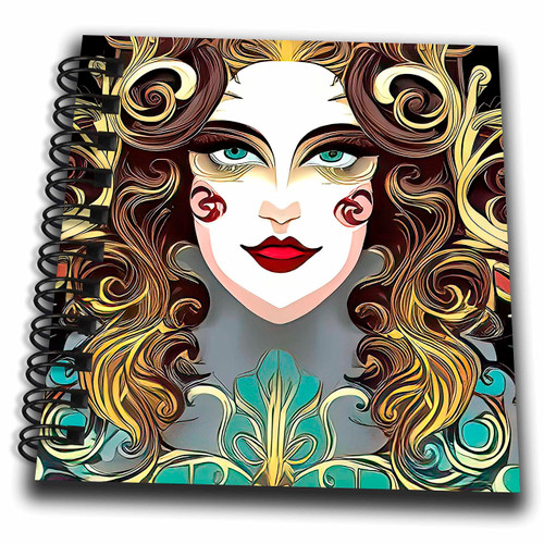 3dRose Art Nouveau Woman. Breathtaking Golden Hair Goddess with Green... - Drawing Books (db-376019-3) 3dRose Art Nouveau Woman. Breathtaking Golden Hair Goddess with Green... - Drawing Books (db-376019-3)