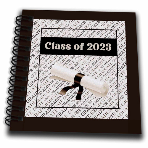 3dRose Image of Diploma on Gradute, Grad Paper, Class of 2023, Sepia - Drawing Books (db-379797-3)