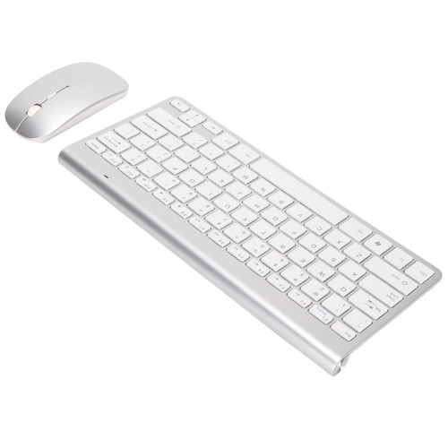Keyboard and Mouse Combo, Wireless Silent Keyboard Mouse Set Adjustable DPI with USB Receiver, Ergonomic Keyboard and Mouse Set for Office, Game