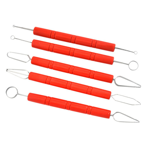 CORHAD 5Pcs Ceramic Tools Ceramics Tools Ceramic Clay Tools Paper Clay Tools Model Kits Adult Craft Kits Fruit Carving Tool Ribbon Modeling Tools kit Clay Modelling Tools Clay Sculpting