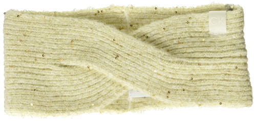 Calvin Klein Women's Soft Hat Basic Twist Everyday Essential Accessories, Cream, ONE Size