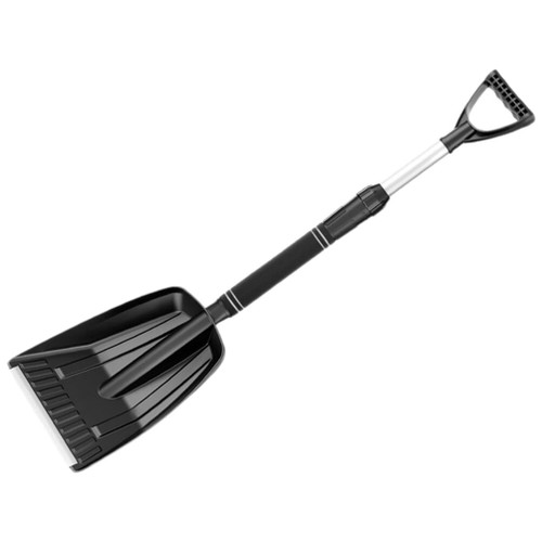 BESPORTBLE Retractable Snow Shovel Alloy Snow Sand Mud Removal Tool Fireplace Ash Shovel Ash Scooper Dust Pan Flat Trowel for Car Outdoor Camping Garden Snow Pusher