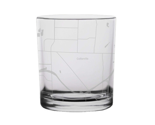 Collierville City Map Whiskey Glass Tennessee Collierville City Map Whiskey Glass Tennessee