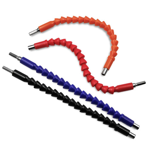 4Pcs Flexible Drill Bit Extension Universal Soft Shaft Screwdriver Extension Hand Drill Hexagon Screwdriver Shaft Flexible Shaft Drill Bit Extension Flexible Shaft Bit Holder Tool