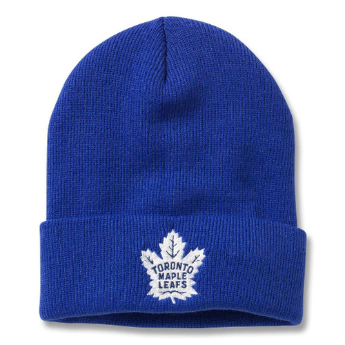 AMERICAN NEEDLE Toronto Maple Leafs NHL Cuffed Knit Collection Beanie, Royal (21019A-TML-ROY) Blue