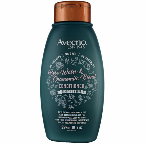 Aveeno Conditioner Rosewater & Chamomile Blend 12 Ounce (354ml) (3 Pack)